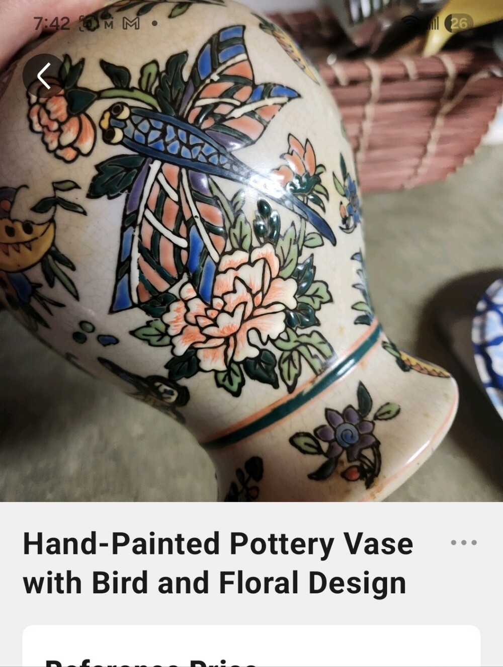 Hand Painted Pottery Vase - Picture 2 of 11
